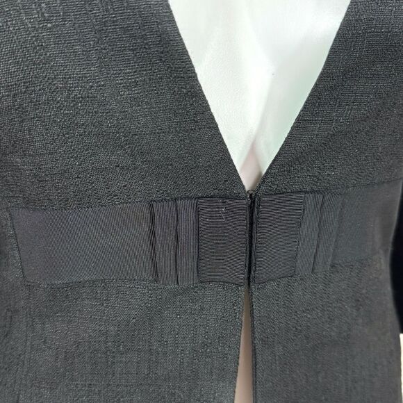 Isabella DeMarco Woven Duster Topper Blazer Jacket Black 10 - Picture 7 of 14